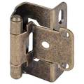 Hardware Resources 1/2" Overlay Self-closing Partial Wrap 2 Hole Burnished Brass H7441BB